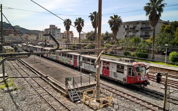 En train